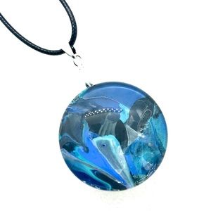 Statement Snap pendant with handmade 30mm snap SJ30 simple round StyleDot